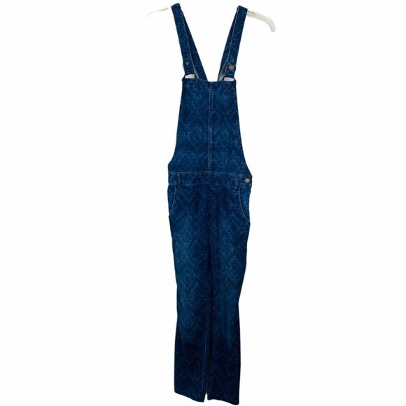 Hollister Tribal Print Jeans Jumpsuit Denim Bib Overall Sz XS - Picture 14 of 14